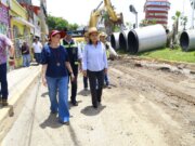 Supervisan Aura Medina y Yolanda Osuna obra del malecón y operación de cárcamos