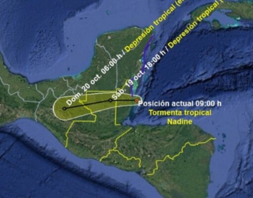 ‘Nadine’ ya no afectará a Tabasco, se dirige al Pacífico