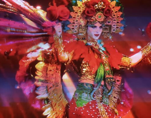 La tabasqueña Fátima Bosch en la pasarela del Miss Universo
