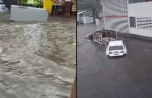 Tormenta Simón golpea Acapulco:inundaciones, vehículos arrastrados y suspensión de clases