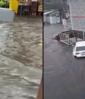 Tormenta Simón golpea Acapulco:inundaciones, vehículos arrastrados y suspensión de clases