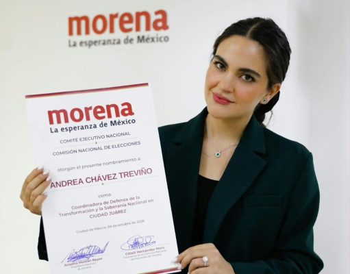 Morena coloca a Andrea Chávez en Juárez rumbo a 2027