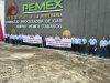 Protestan más de 70 choferes de Nuevo Pemex por falta de pagos de salarios desde hace dos años